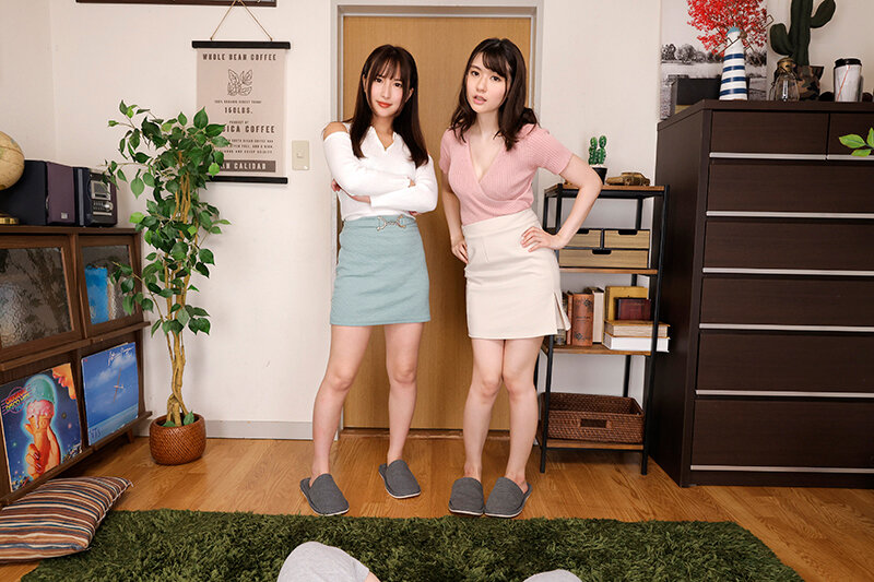 【VR】隣に越してきたお姉さんたちが毎日毎日男をとっかえひっかえで乱交パーティーのヤリ部屋と化していたので、ボクも仕返しに大音量でAVを見ていたら突然怒鳴り込んできて「五月蝿い!!」と言いながらもボクのナイチンを見てヤリマン魂に火が付いてW乳首責めで何度も… 画像2