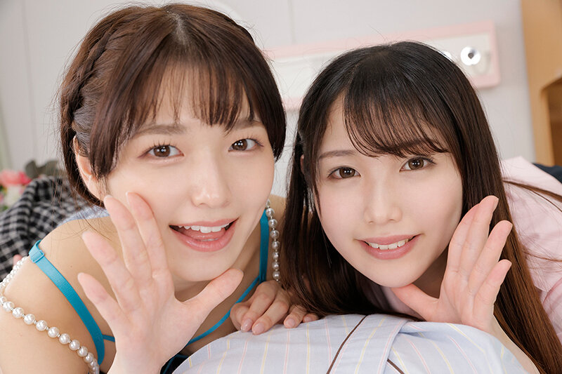 【VR】小さい頃から美人姉妹と家族ぐるみで付き合いのあったボク!そんな2人が入院したボクのお見舞いに!それぞれとイイ感じに関係を持っていたけど、2人同時にお見舞いに来てしまい「一緒に気持ち良くなろうよ」と逆3Pで興奮してしまったボクは何度も種絞り生中出し… 画像8